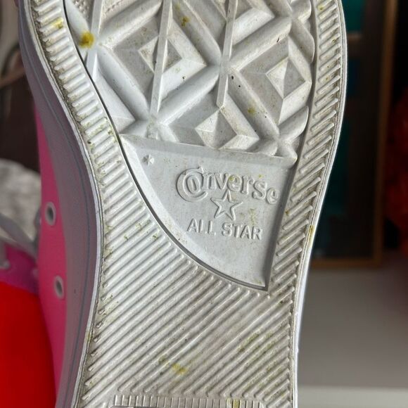 Converse Hand Painted Leather High Tops Trainers mens 6 / women’s 8 - Picture 5 of 16